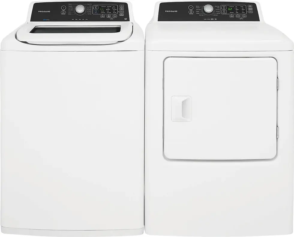 Thumbnail: "Frigidaire"  4.1 Cu. Ft. High Efficiency Top Load Washer in White With Dryer