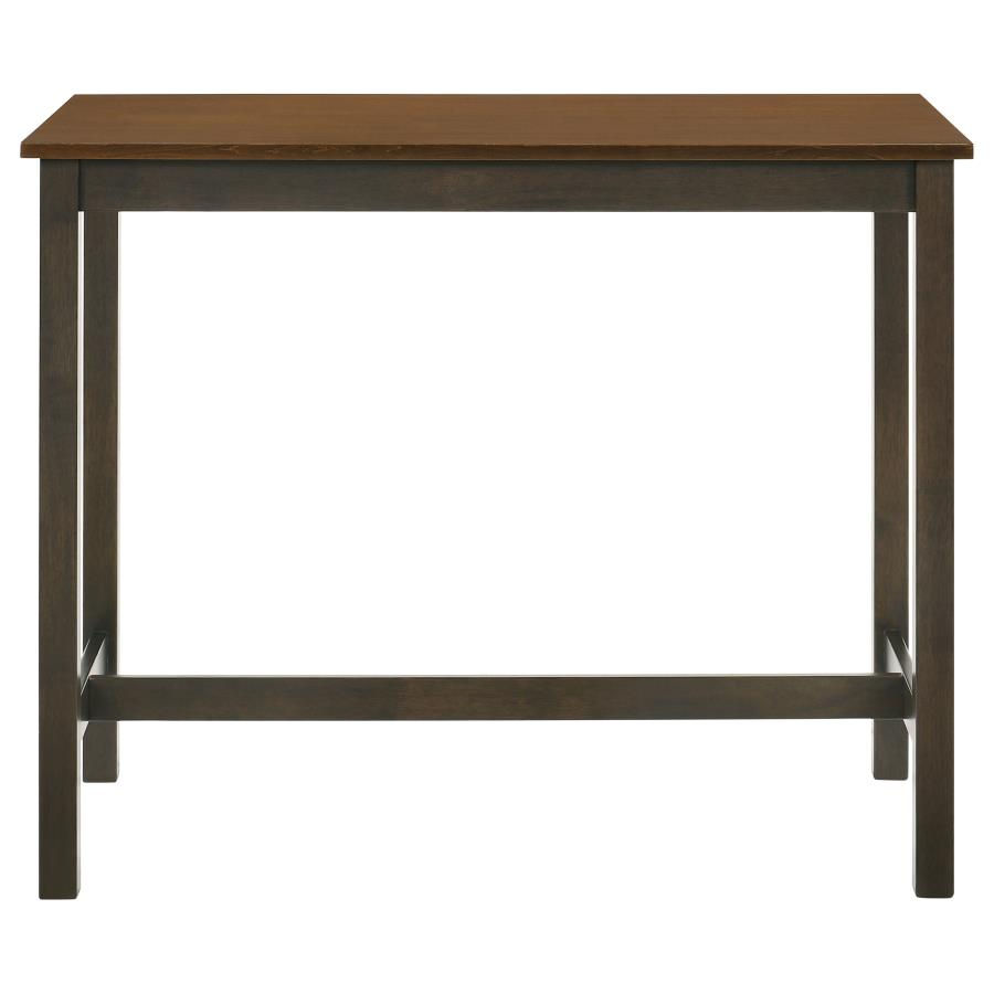 Miniatura: "Connie" Counter Height Chestnut and Dark Brown Front View Table