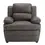 Thumbnail: Renatta Comfy Arm Chair in Charcoal Faux Leather Front View