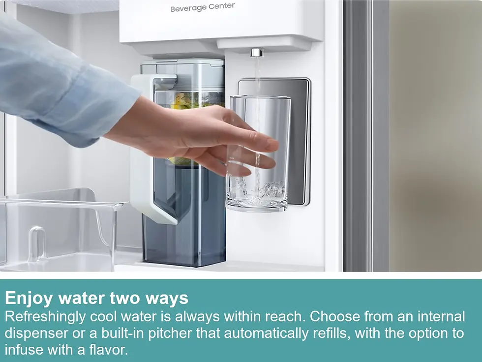 Thumbnail: Bespoke Counter Depth Side-by-Side 23 cu. ft. Refrigerator with Beverage Center Feature