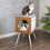 Miniatura: "Patches" Modern Cat Bed/Nester with Felt in Serene Walnut™ Finish Room Scene Cats on Top