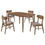 Thumbnail: Ripley Oval Dining Table Set for 4 Walnut Finish Silo