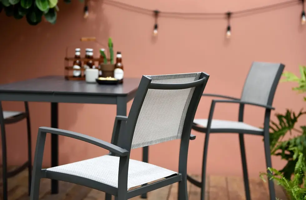 Miniatura: Ragusa 5-Piece Patio Dining Set Chair detail back