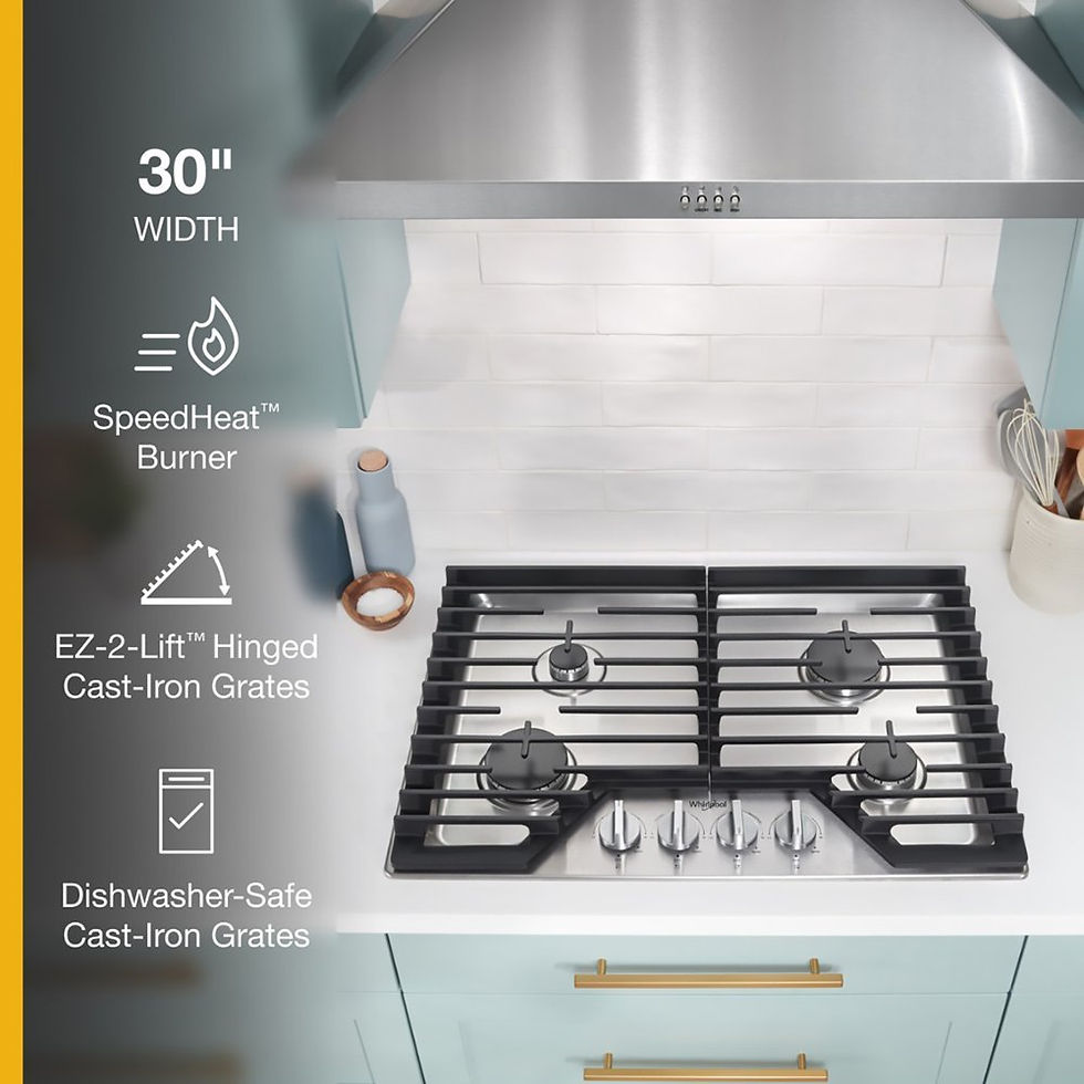 Thumbnail: Whirlpool 30" Gas Cooktop in Stainless Steel Features image