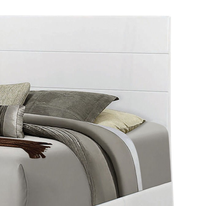 Thumbnail: Felicity Queen Modern Bed in Glossy White Headboard Detail