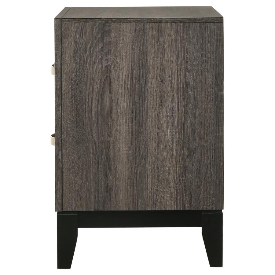 Miniatura: Watson Transitional Grey Nightstand Side View