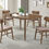 Thumbnail: Ripley Oval Dining Table Set for 4 Walnut Finish Room Scene