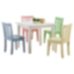 Rory Kids Table and Chairs Set in Multicolor Silo