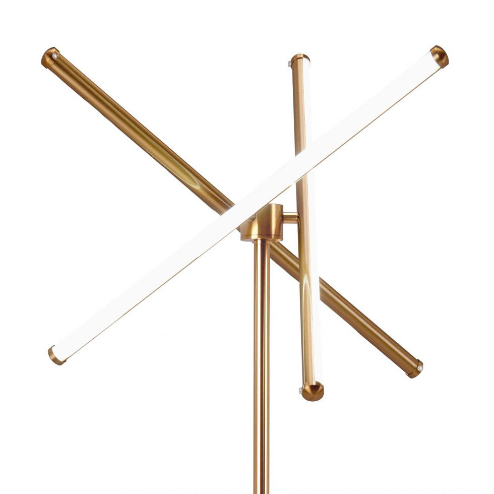 Miniatura: "Garza" Modern Floor Lamp in Brass Detail