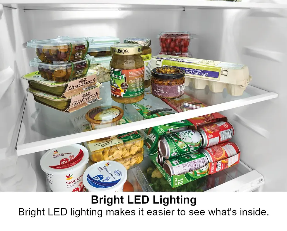 Thumbnail: "Frigidaire" 17.6 Cu. Ft. Top Freezer Refrigerator in Black Shelves Detail
