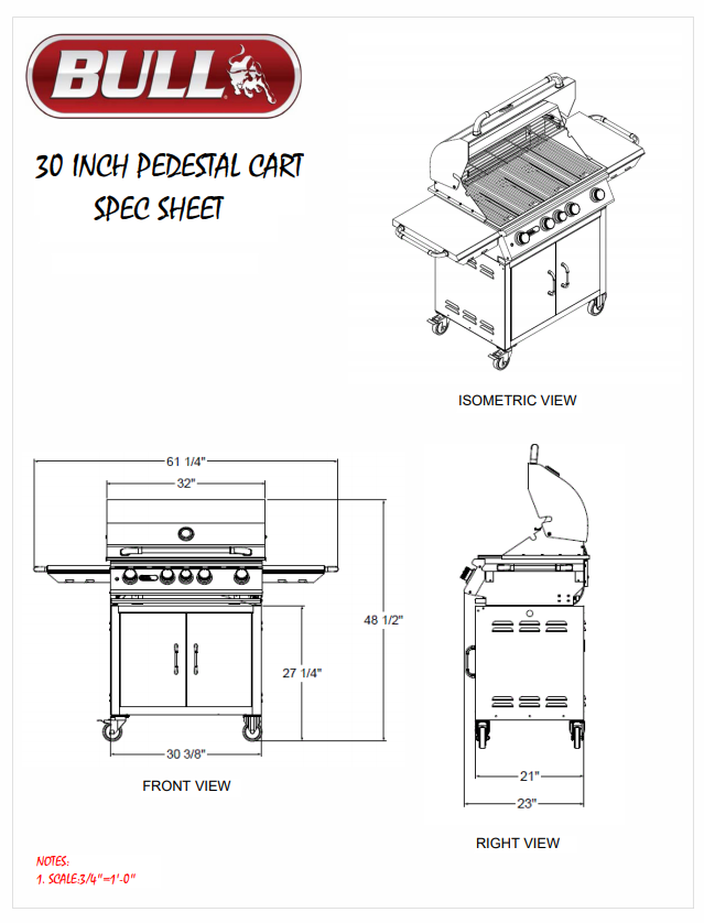 Thumbnail: Bull BBQ Lonestar 4-Burner Cart