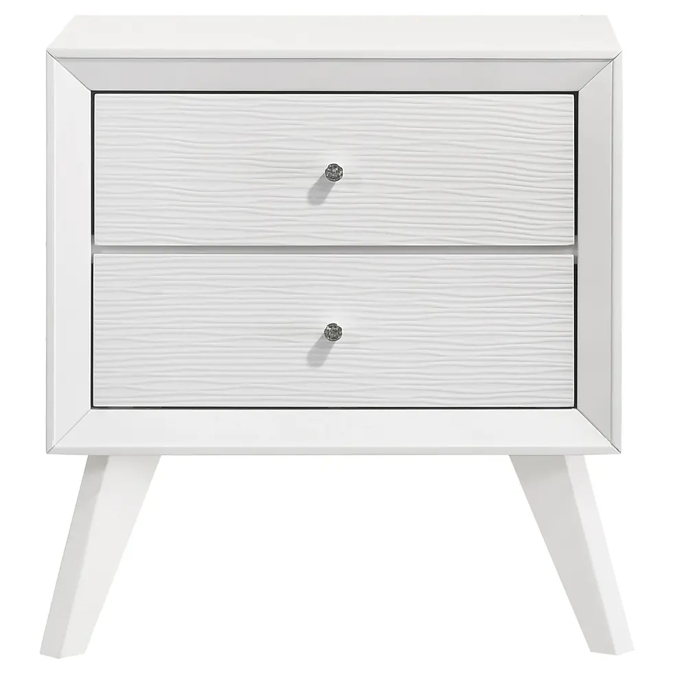 Thumbnail: Janelle White Nightstand Front View Silo