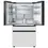 Miniatura: Bespoke 4-Door Refrigerator (23 cu. ft.) with Beverage Center™ in White Glass with 2 Doors Open