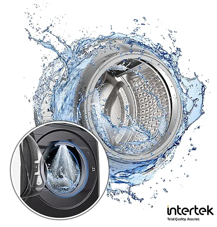 Miniatura: "Samsung" 4.5 cu. ft. Smart Front Load Washer in Black Stainless Steel Self Clean Feature