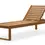 Thumbnail: Martensville Solid Wood Outdoor Wheel Lounger Angle View No Cushion
