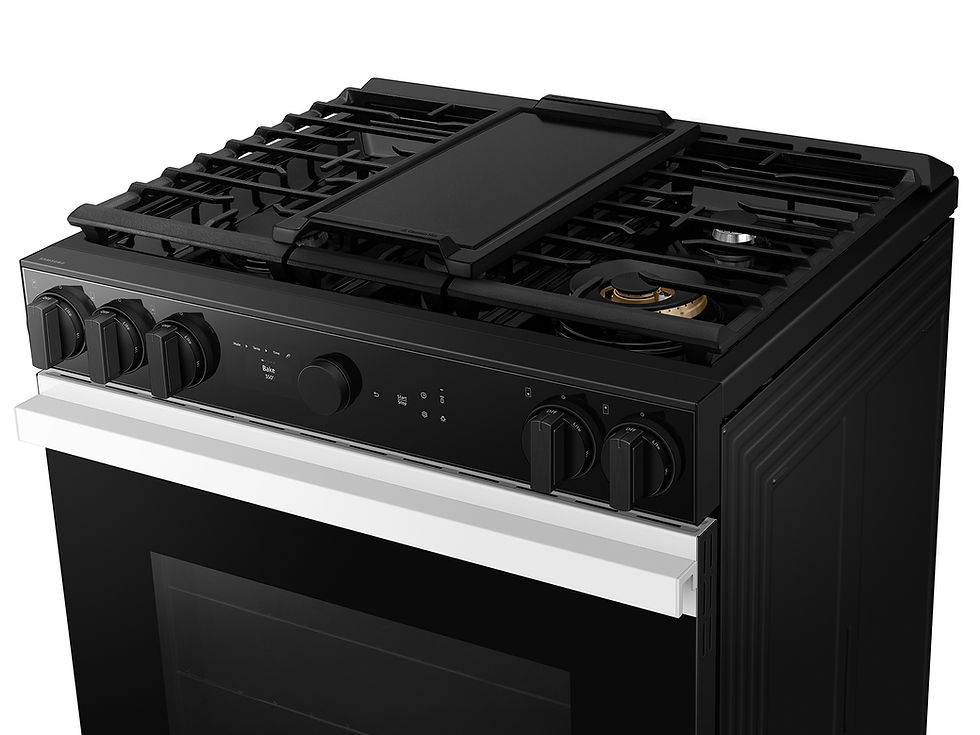 Thumbnail: Bespoke Smart Slide-In Gas Range with Air Sous Vide & Air Fry – White Top detail