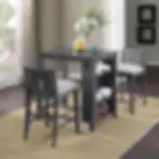 Heston Dinette Set for 2 in Grey Finish Room Scene