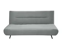 Cooper Retro Futon Couch in Light Grey Fabric Front View