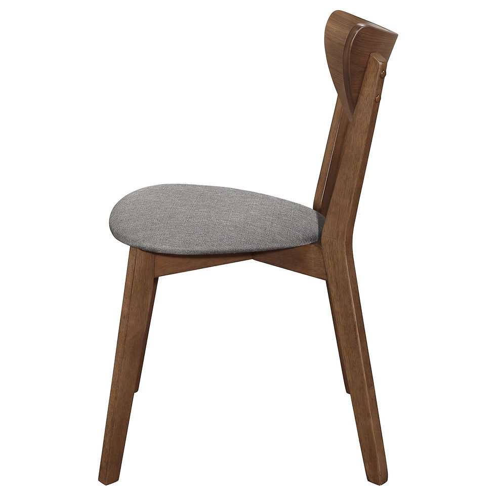 Miniatura: Alfredo Mid Century Modern Dining Chair in Walnut Finish Side view
