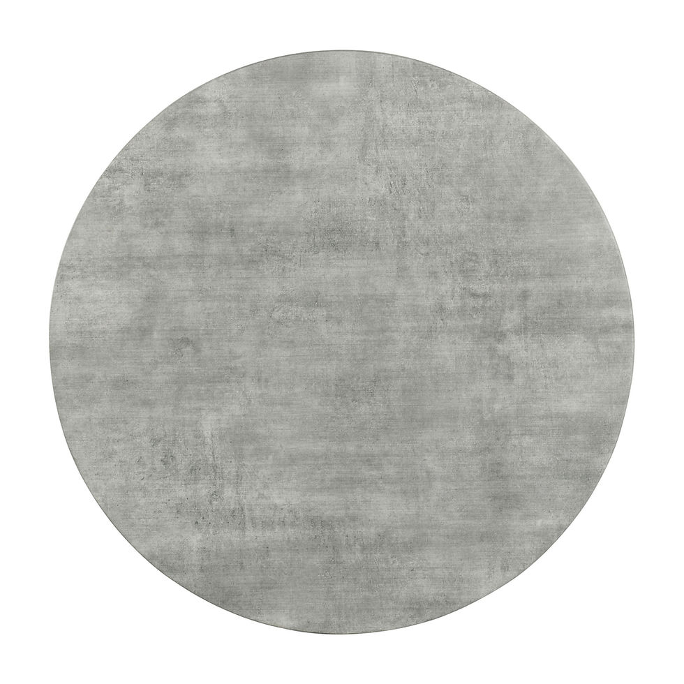 Thumbnail: "Hadi" Round End Table With Hairpin Legs Cement And Gunmetal