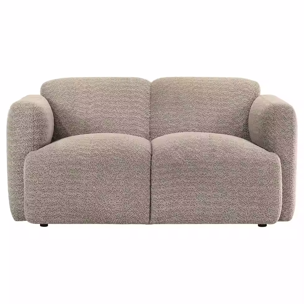 Miniatura: Dorset Soft Minimalist Loveseat Brown Front View