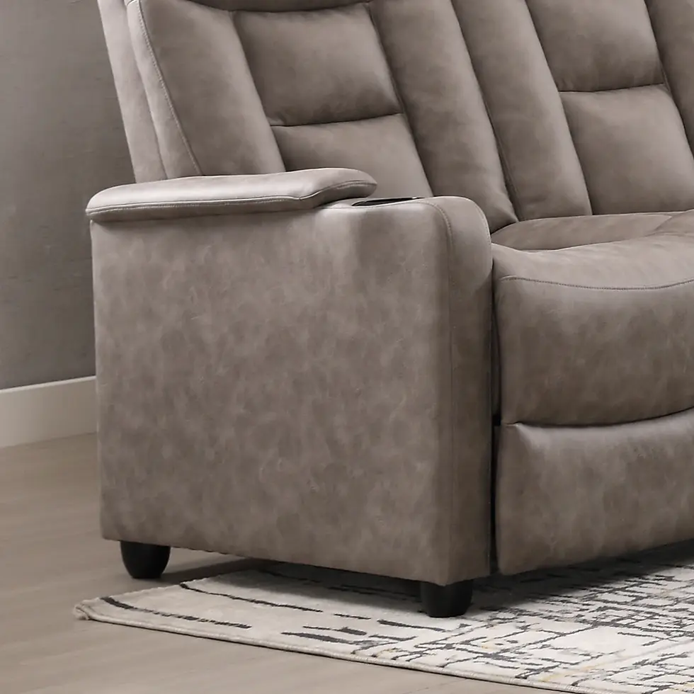 Thumbnail: Frank Push-Back Recliner Sofa Set Arm Side detail