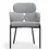 Miniatura: Eden Upholstered Grey Dining Chair Front View