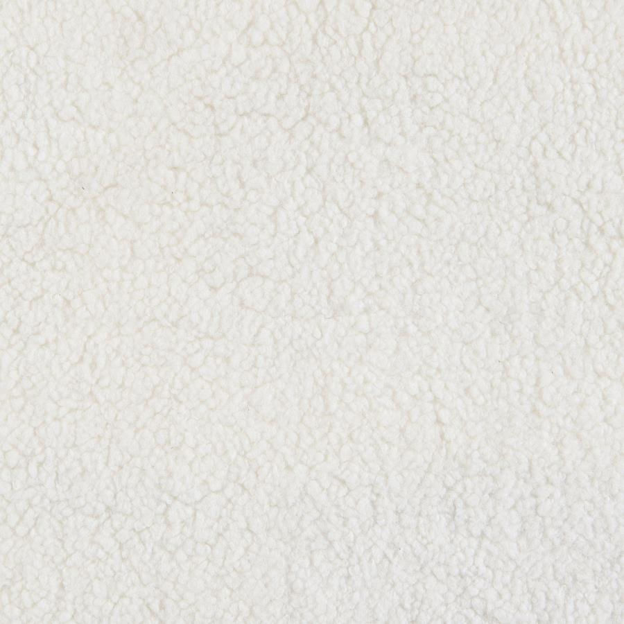 Miniatura: "Deco" Accent Barrel Chair in White Boucle Fabric Detail