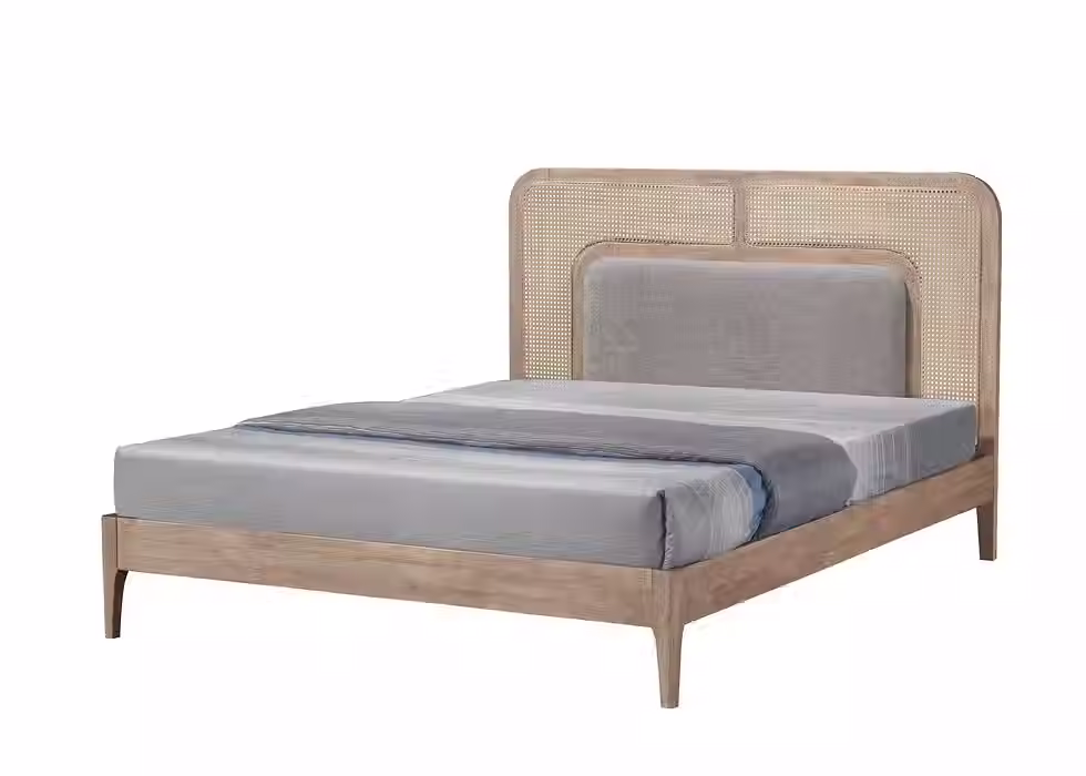 Chase Mid Century Modern Wood Bed Angle view