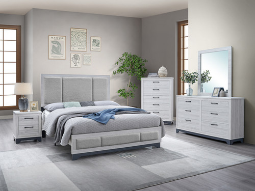 Gray Light Up Bedroom Set