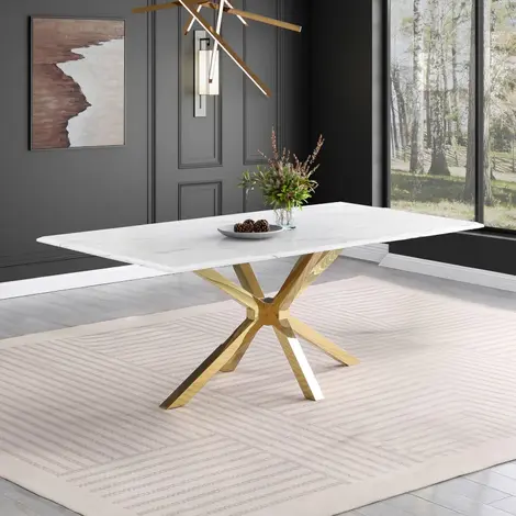 White Dining Table in a Modern Dining Room