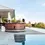 Thumbnail: Duet 4 Person Inflatable Hot Tub with Woodgrain Exterior Patio Scene 2