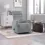 Thumbnail: Becca Swivel Glider Recliner in Grey Fabric Room Scene