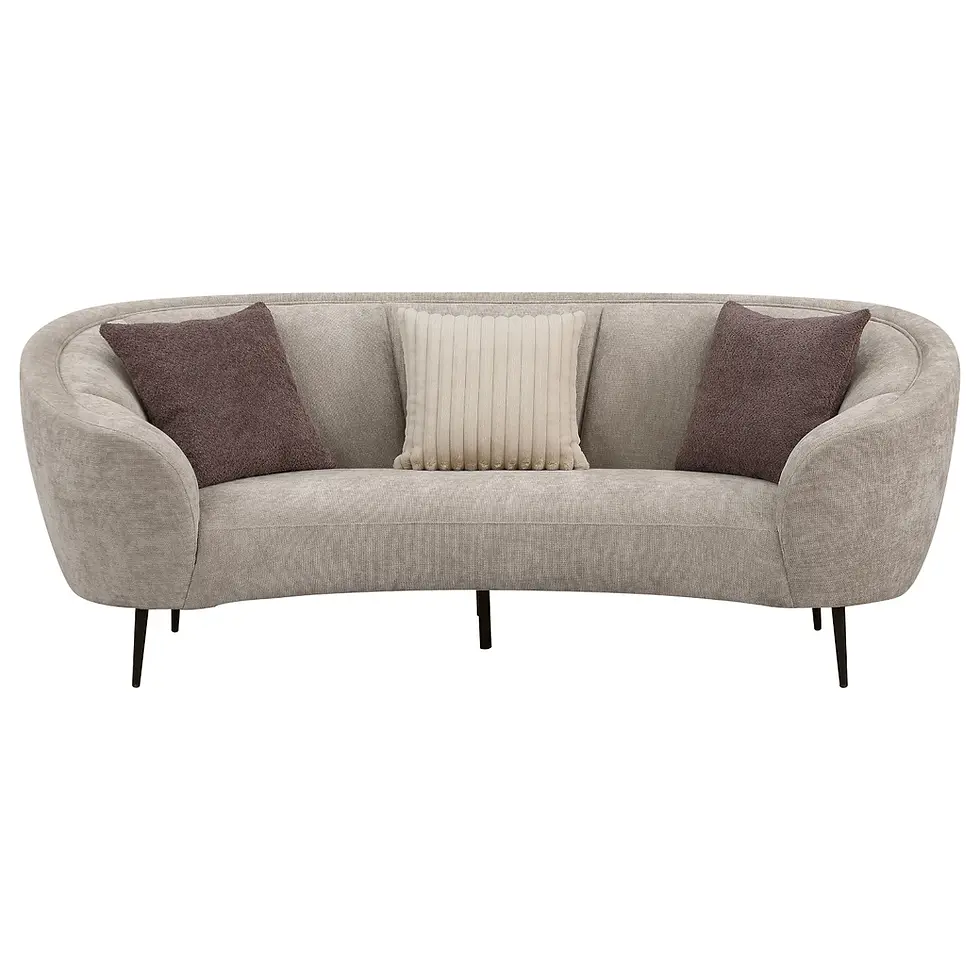 Thumbnail: Ellorie Modern Curved Sofa Front View