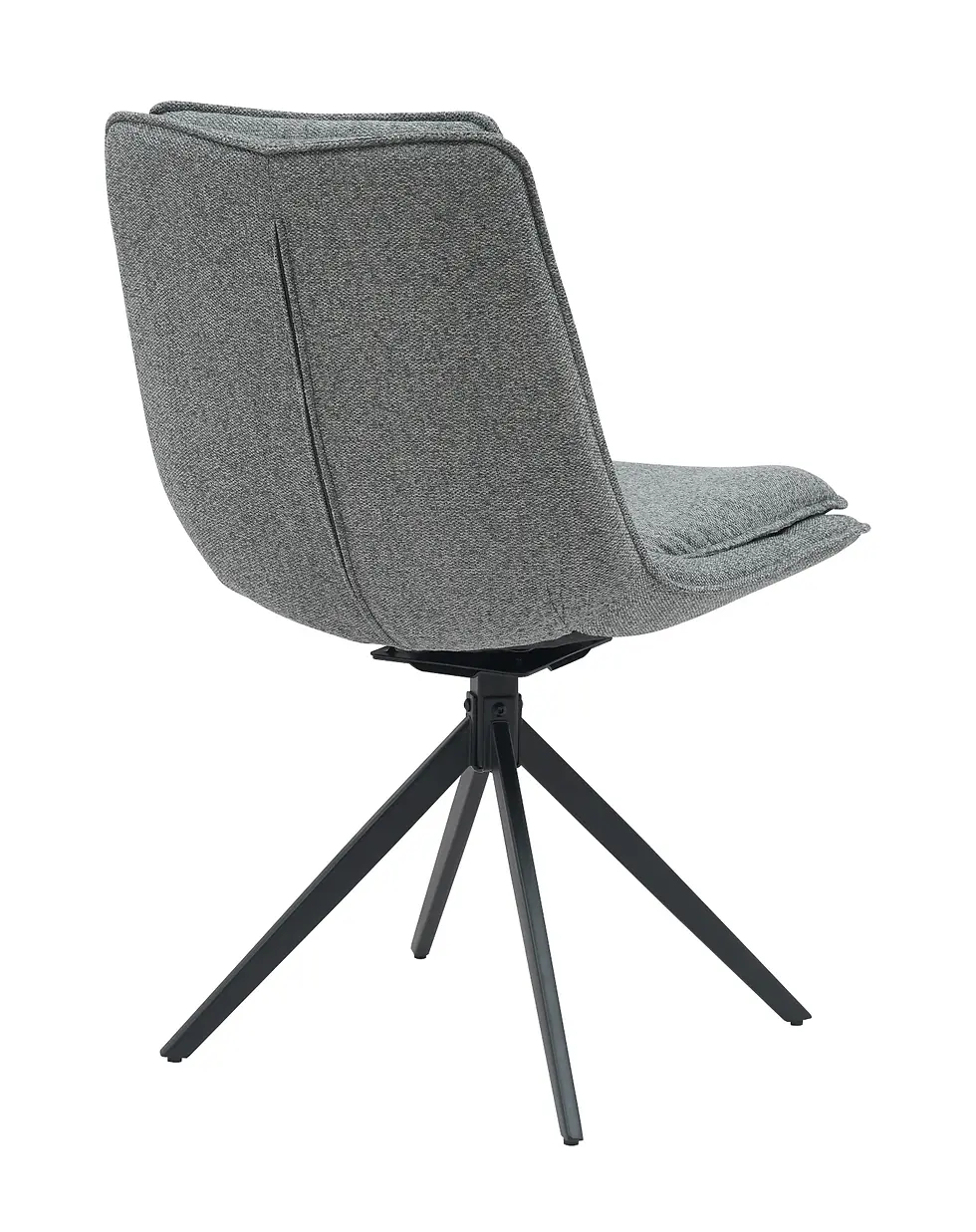 Thumbnail: Storia Small Swivel Chair For Dining Room in Grey Back Angle View