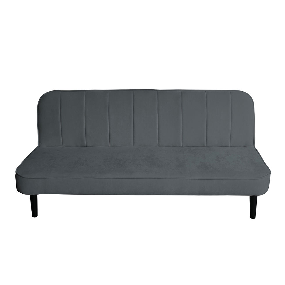 Thumbnail: "Clark" Couch Futon Bed Upholstered in Fabric