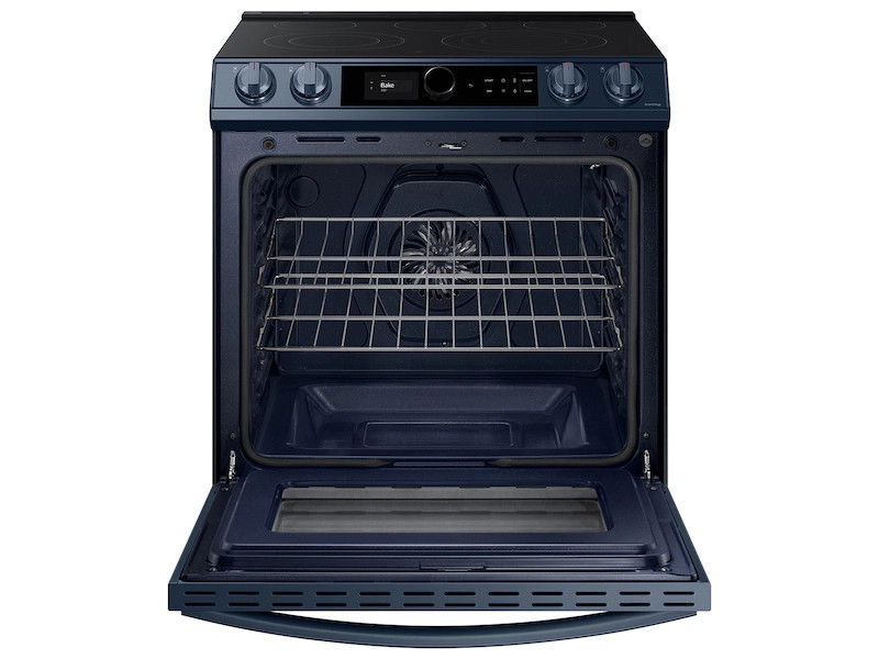 Thumbnail: "Samsung" Bespoke Smart Slide-in Electric Range 6.3 cu. ft. in Navy Steel