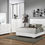 Miniatura: Felicity 4 Pcs Queen Modern Bedroom Set in Glossy White Room Scene