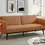 Thumbnail: Nadia Futon Sofa Upholstered in Orange Fabric Room Scene