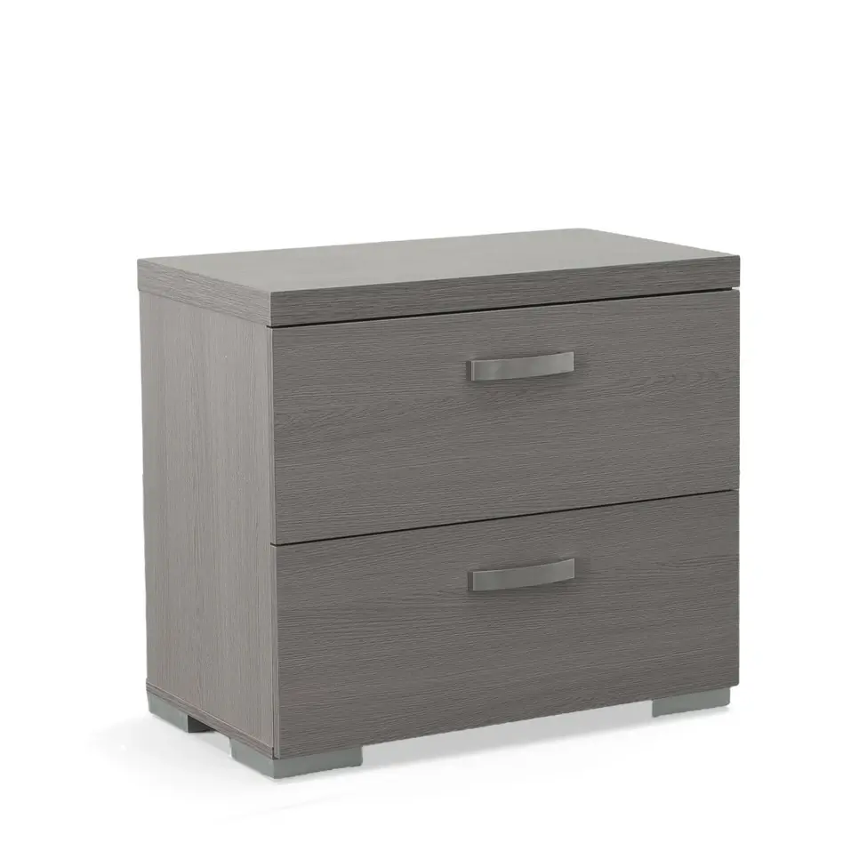 Daytona Two-Drawer Modern Nightstand angle view