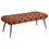 Miniatura: Ella Upholstered Tufted Entryway Bench Orange Angle View