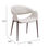 Thumbnail: Limay Modern Dining chair in Beige and Walnut with Dimensions