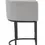 Thumbnail: Camila Modern Counter Stool in Grey Fabric Side View