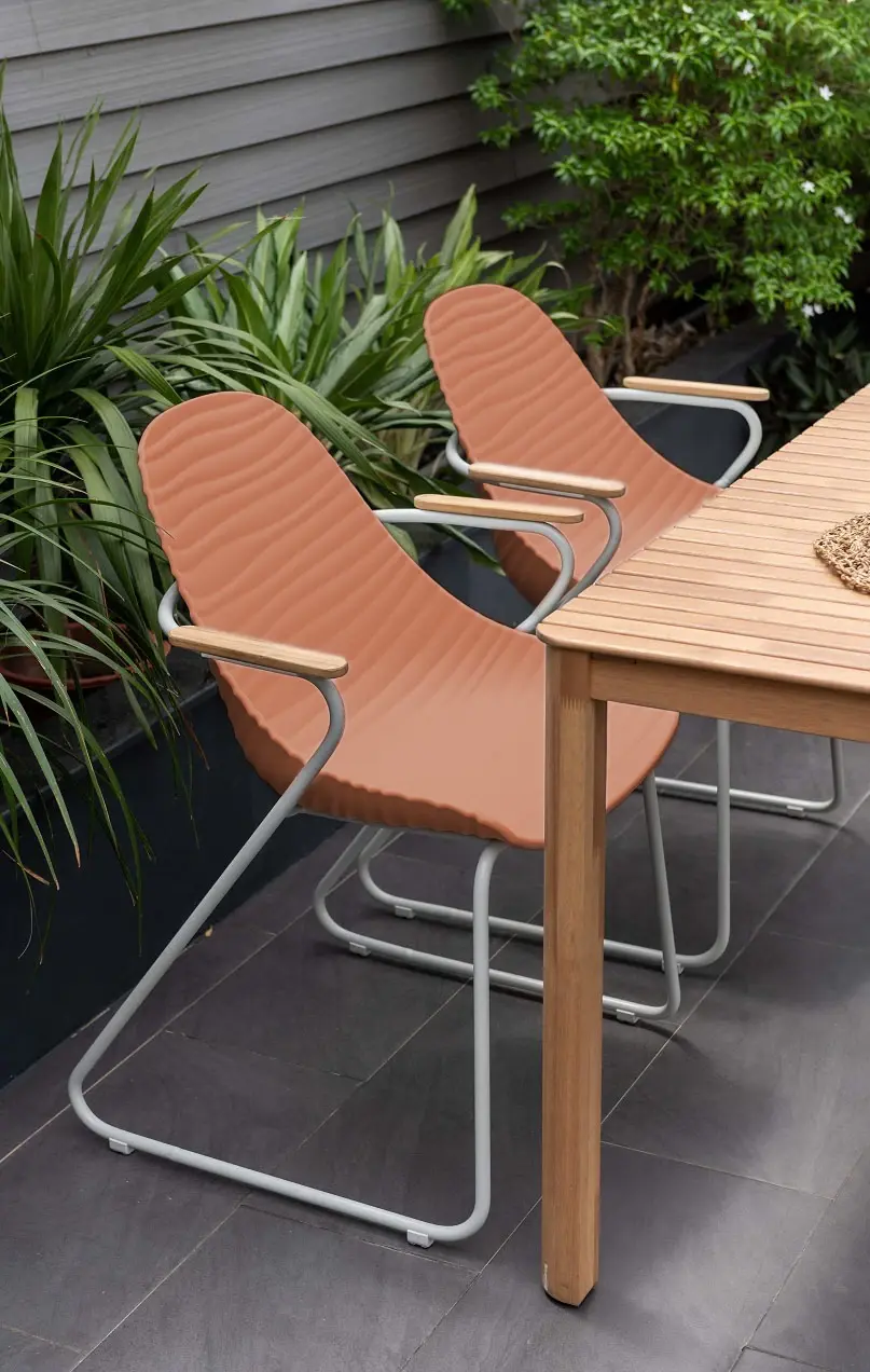 Thumbnail: Stream Designer Arm Chair Green Orange Scene