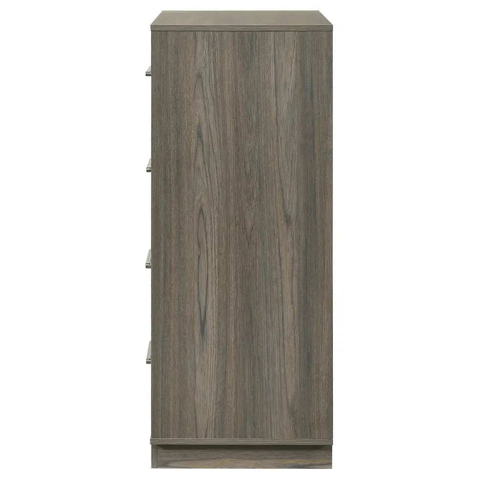 Miniatura: Fenwick 4 Drawer Bedroom Chest in Grey Oak Finish Side View