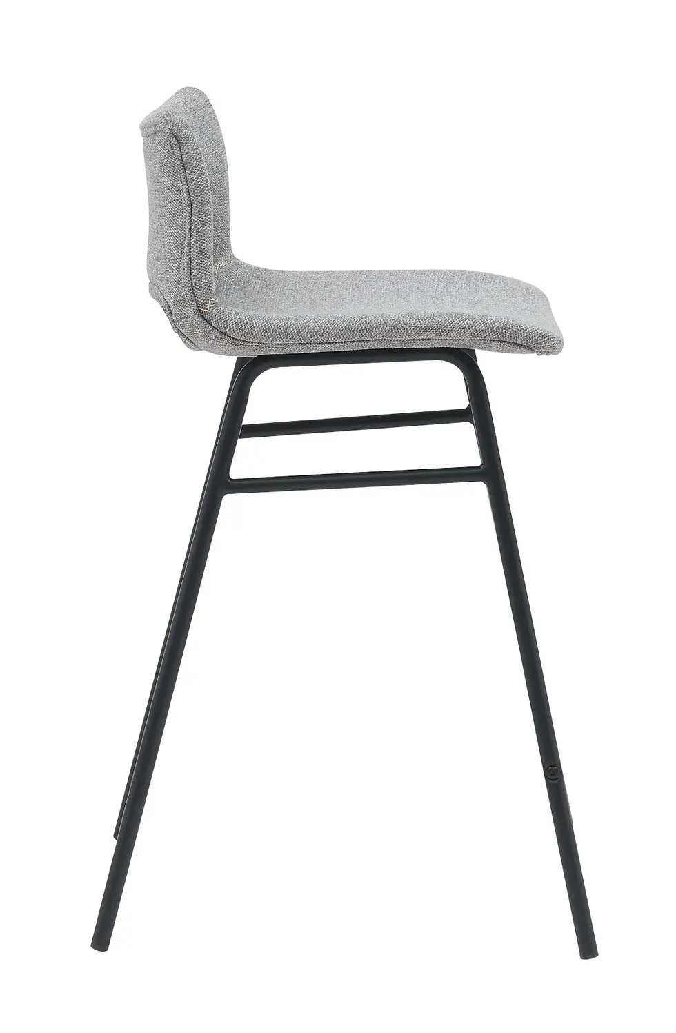Thumbnail: Jazz Counter Height Stool in Grey Fabric Side View