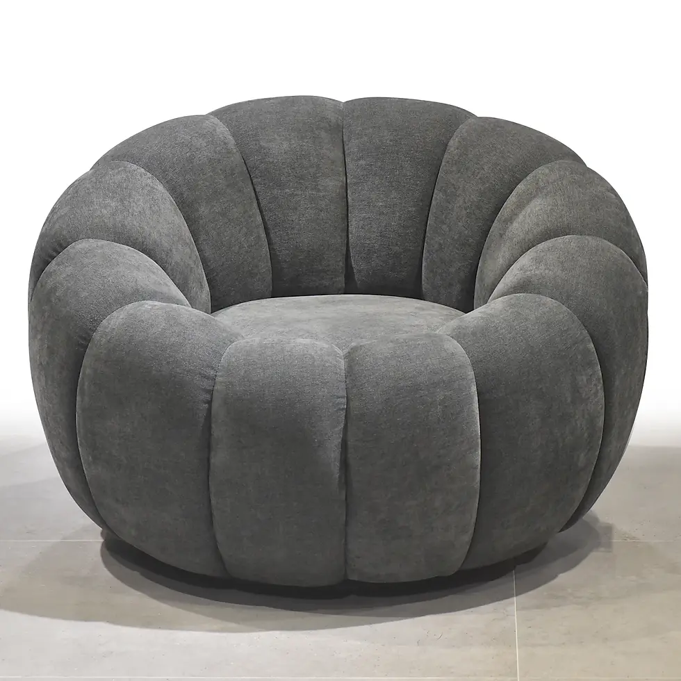 Miniatura: "Adele" Pumpkin Chair and Ottoman