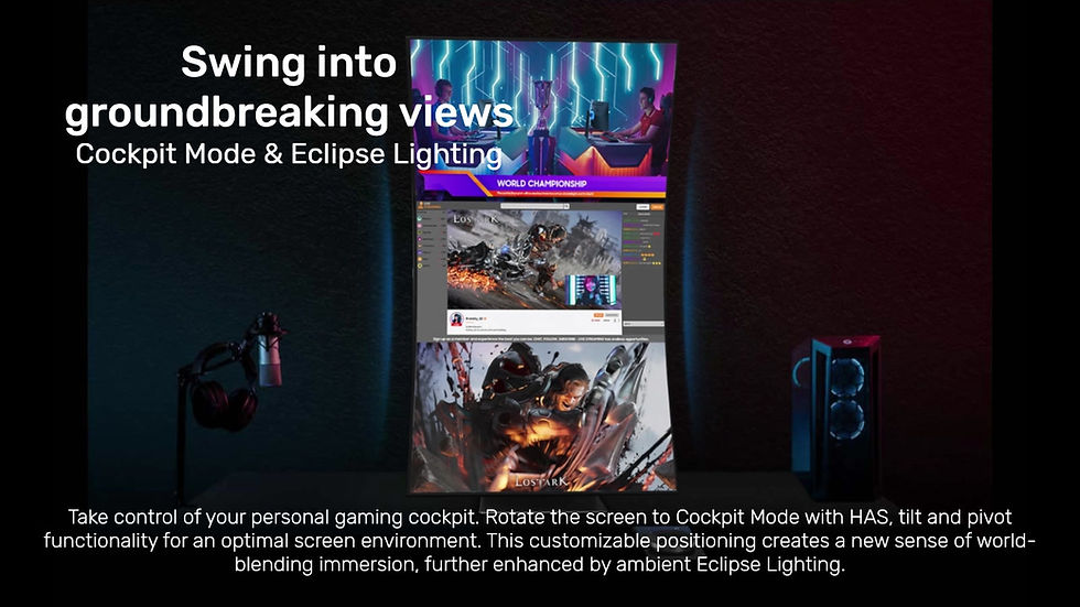 Thumbnail: "Samsung" 55” Odyssey Ark 4K UHD 165Hz 1ms Quantum Mini-LED Curved Gaming Screen