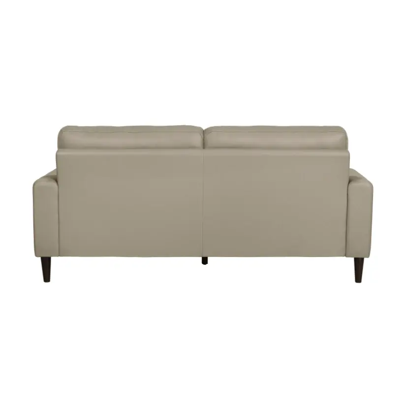 Thumbnail: Lewes Leather Sofa in Beige Back View Silo