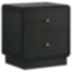 Cavelle Black and Gold Nightstand Angle View